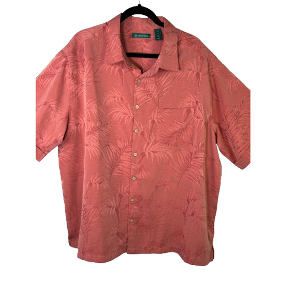 Cubavera Mens Size 2X Hawaiian Button Front Casual Shirt Short Sleeve Polyester - Picture 3 of 8